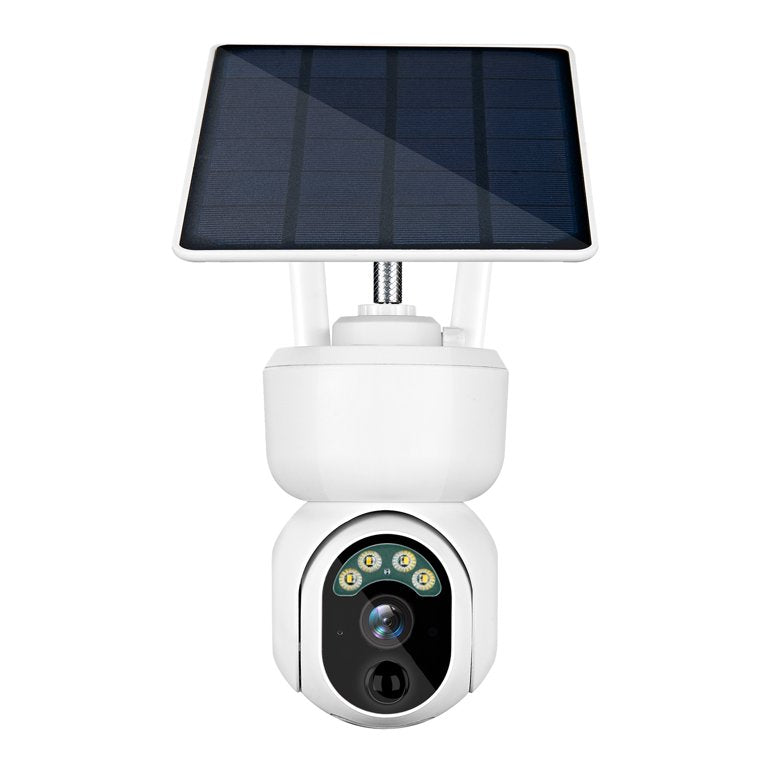 Cámara de seguridad solar para exteriores, 1080p panorámica de 360° PTZ