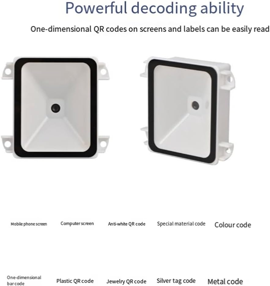 Escáner de código de barras 1D 2D, lector de código de barras QR USB, interfaz USB RS232 TTL