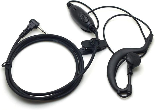 Auricular de dos vías con forma de G con clip de oído