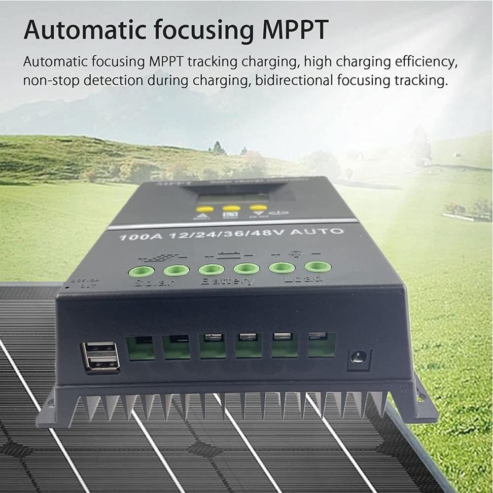 Controlador de carga solar MPPT/PWM cargador solar con LCD y controlador solar USB dual