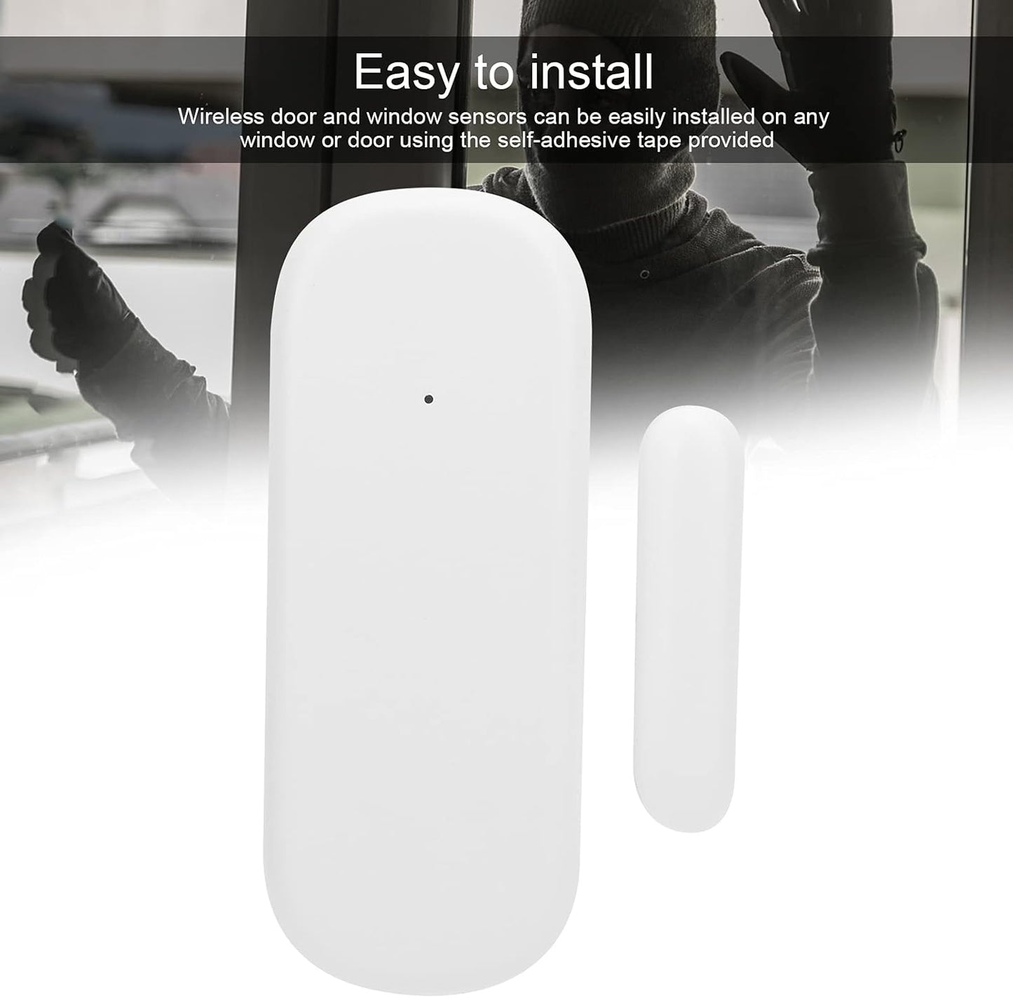Sensor inteligente de ventana de puerta, monitoreo en tiempo real y control de voz, compatible con seguridad en el hogar