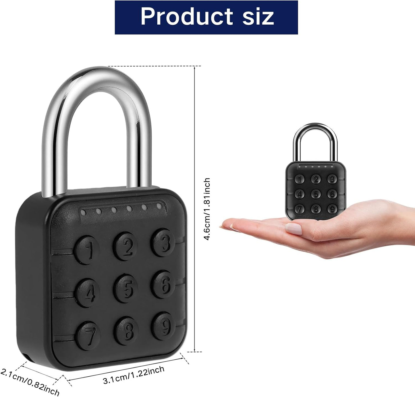 Candado inteligente con acceso password App tuya