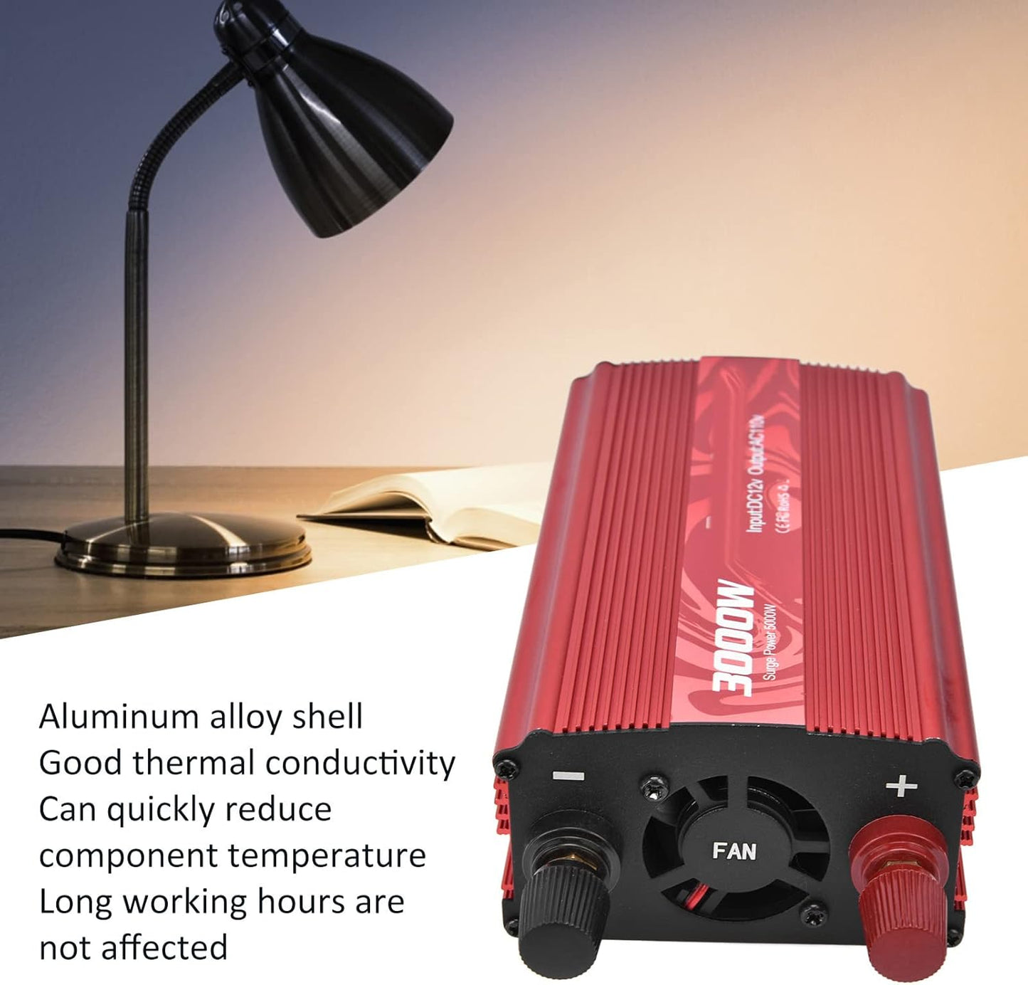 Inversor de corriente 3000W 220V, ondas sinusoidales puras