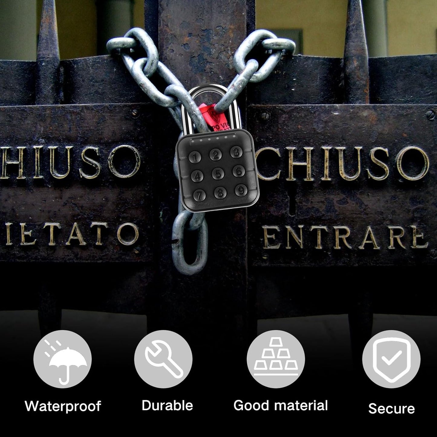 Candado inteligente con acceso password App tuya