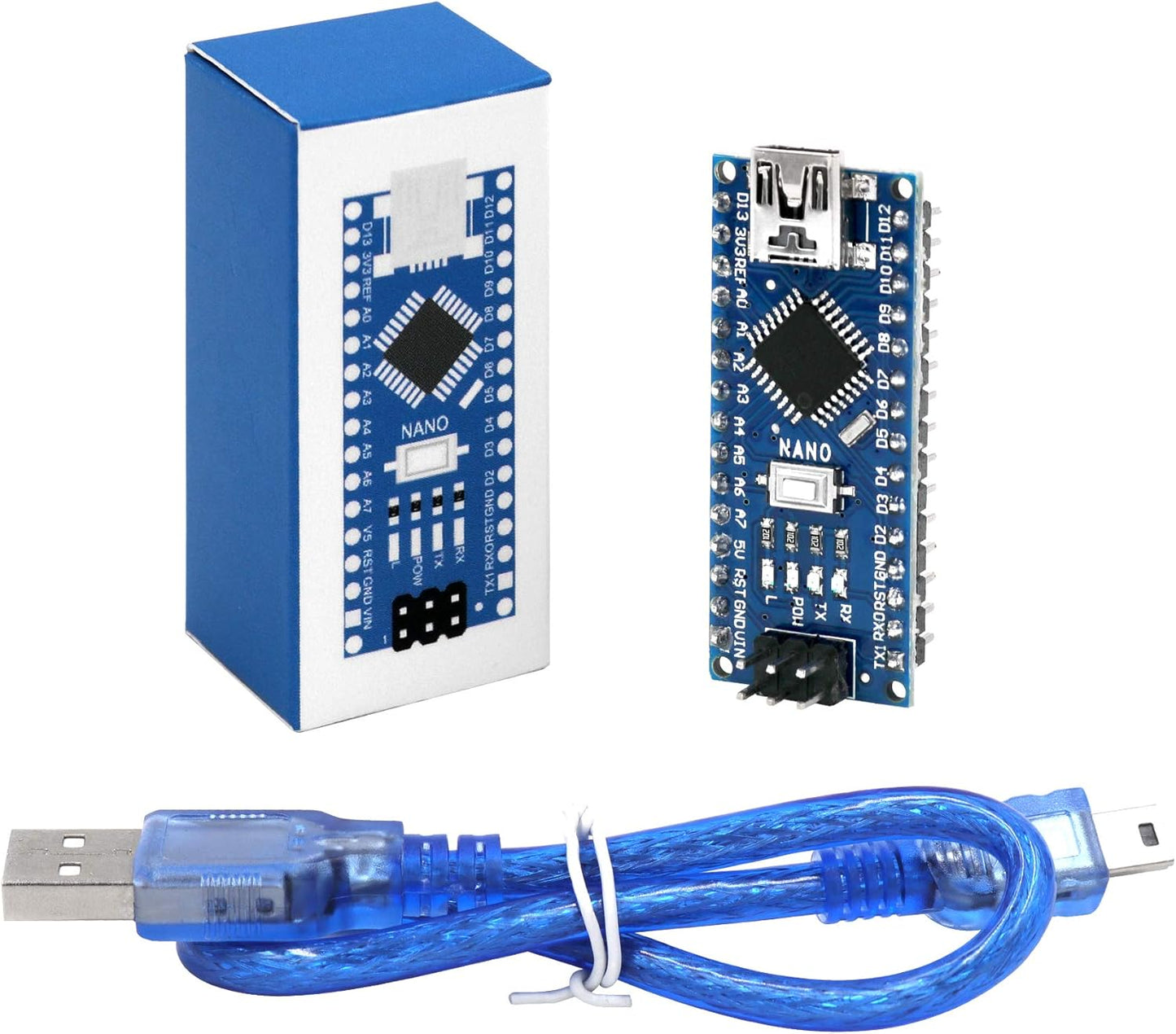 Nano board ATmega328P 5v 16M compatible con placa microcontroladora con arduino IDE con 3 cable USB