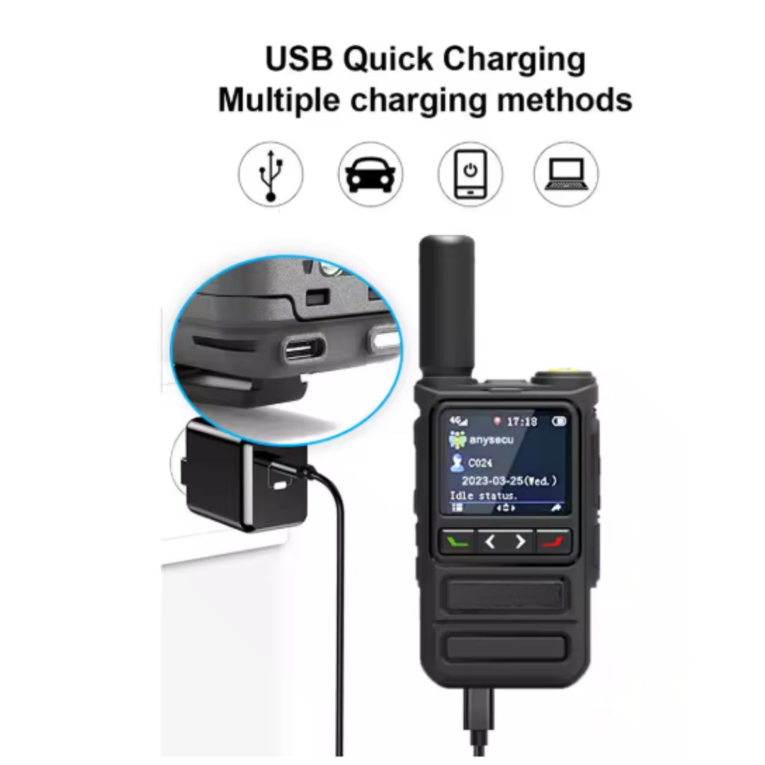 Walkie Talkie 4G POC Radios plataforma gratuita tarjeta Dual solo modo de reposo Mini Radio bidireccional