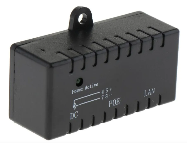 Divisor POE de red LAN, adaptador de inyector de alimentación a través de Ethernet, negro, construcción de alta velocidad