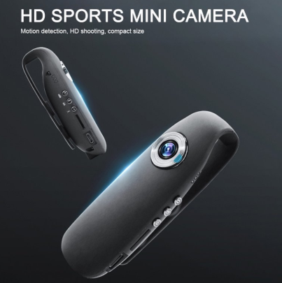 BodyCam, Mini Camara deportiva HD, pantalla de 1.3 pulgadas 1080p