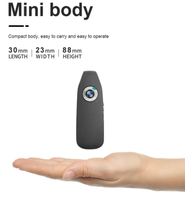 BodyCam, Mini Camara deportiva HD, pantalla de 1.3 pulgadas 1080p