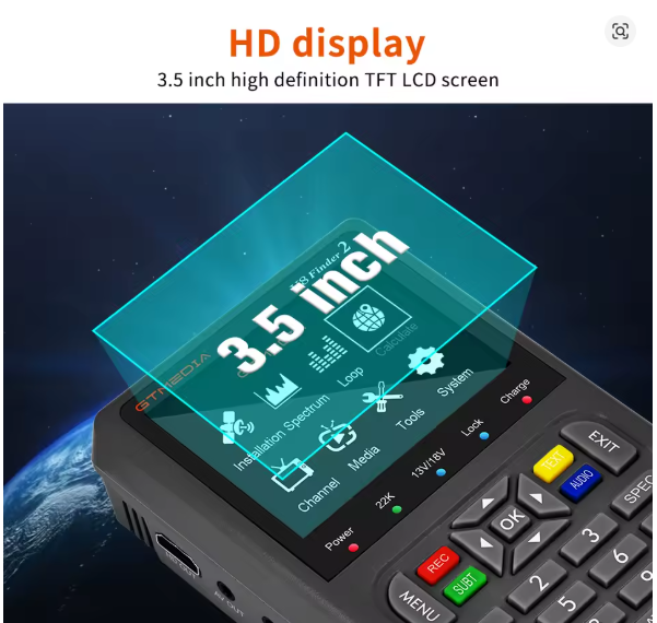 Medidor de señal del buscador de satelite V8 Finder2