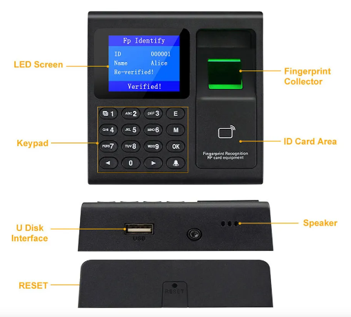 Biometrico RFID de asistencia Modelo: F30