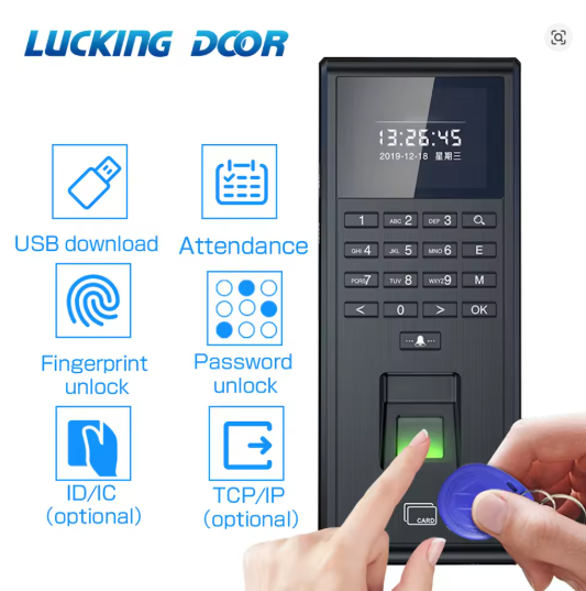 Biométrico de red para control de acceso IP con huella dactilar, 125 kHz, 13,56 MHz