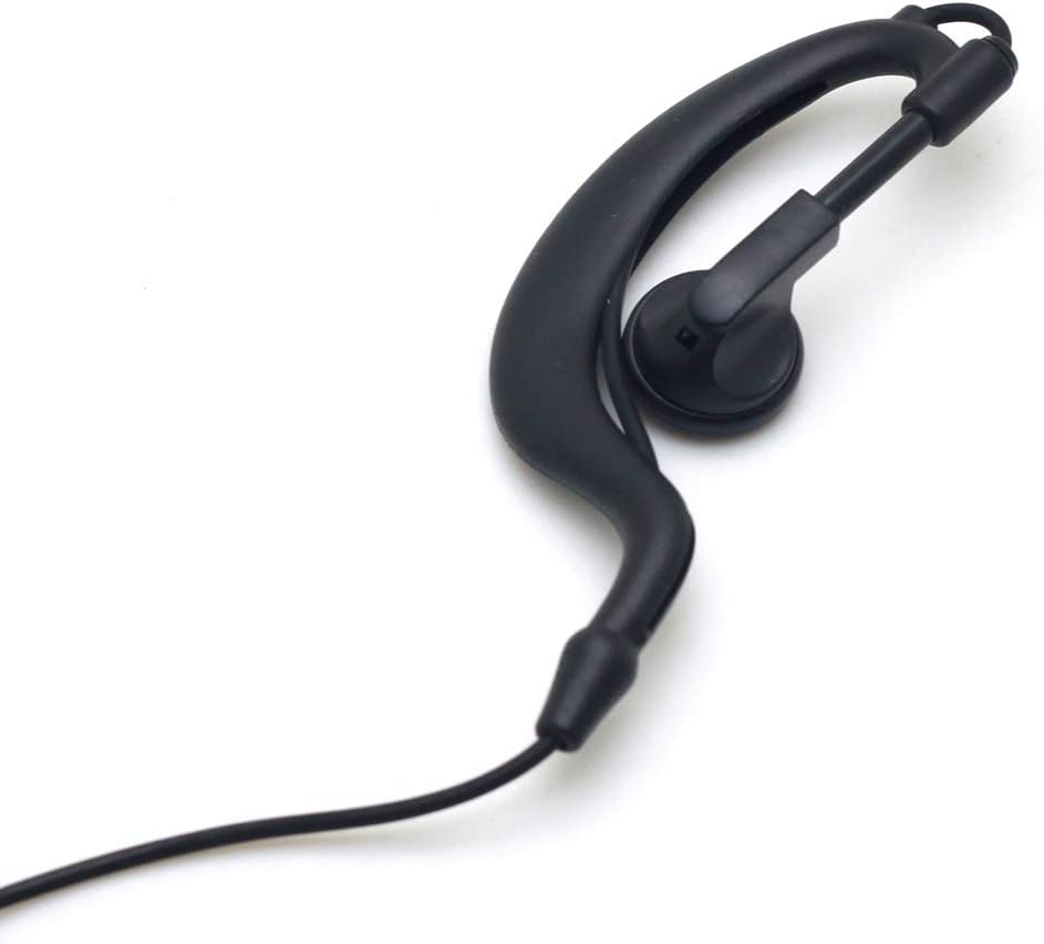 Auricular de dos vías con forma de G con clip de oído