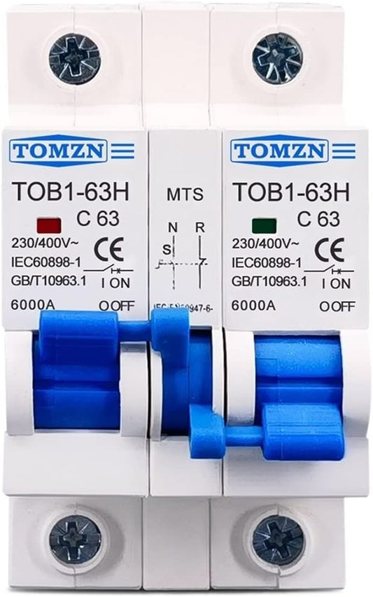 Interruptor de transferencia manual Disyuntor MCB 50HZ/60Hz (63A)
