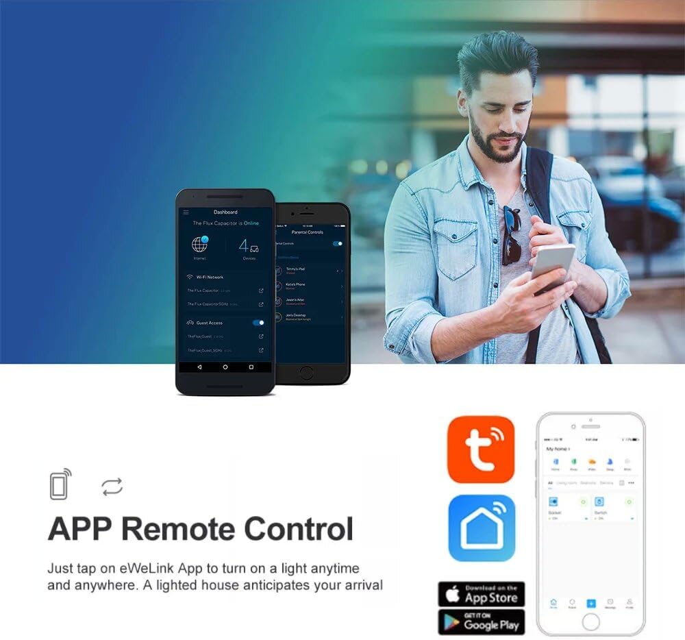 Interruptor Wifi inteligente en casa 4CH DC/AC rele Wifi para alexa DIY