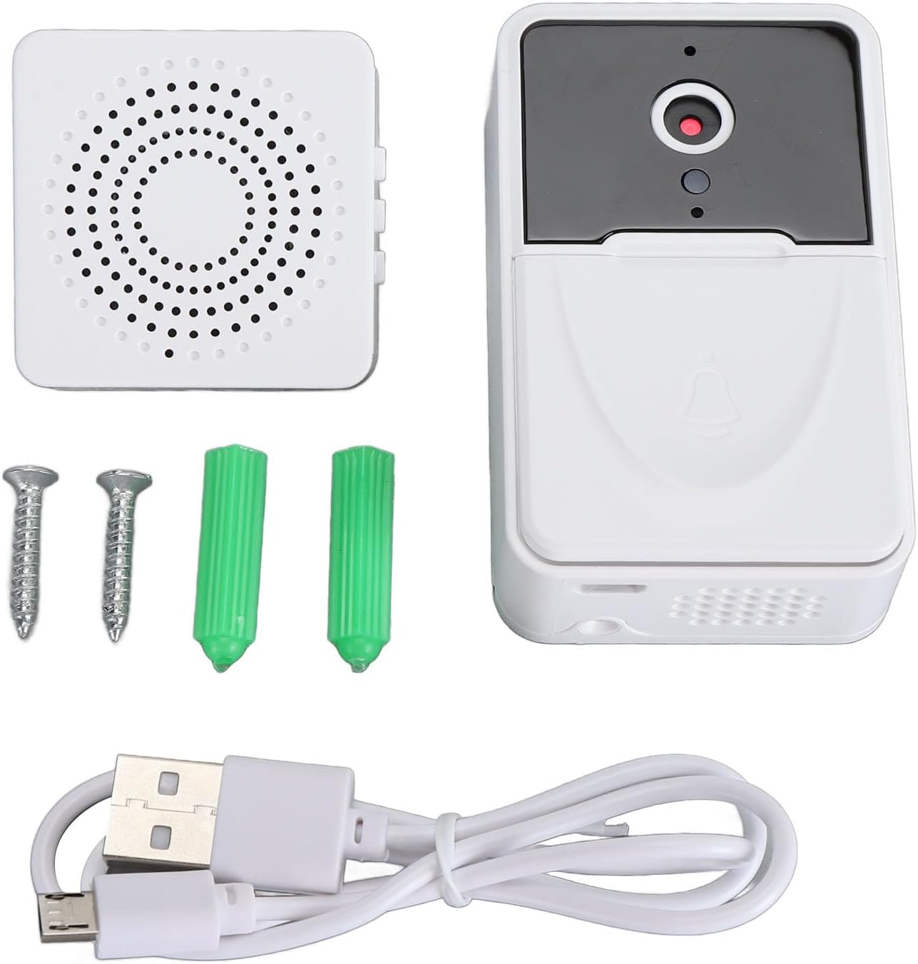 Timbre de video con detección de movimiento y cuerpo inteligente Full HD de 1080P IP66 para visión nocturna de 2 vías y vista de 120°