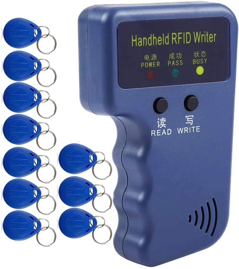 duplicadora de lector RFID de mano de 125 KHz, programador  de tarjetas de identificación