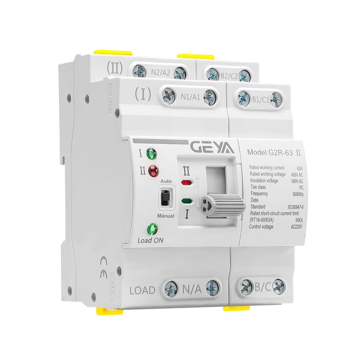 Transferencia automática y manual 4P 63A 220 V, ATS