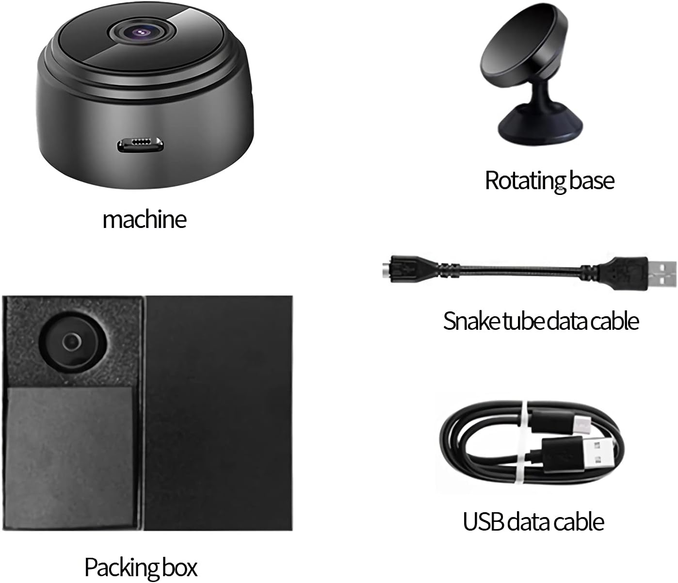 Cámara oculta, 1080P HD de vídeo y audio espía, cámara de niñera, compatible con tarjeta SD