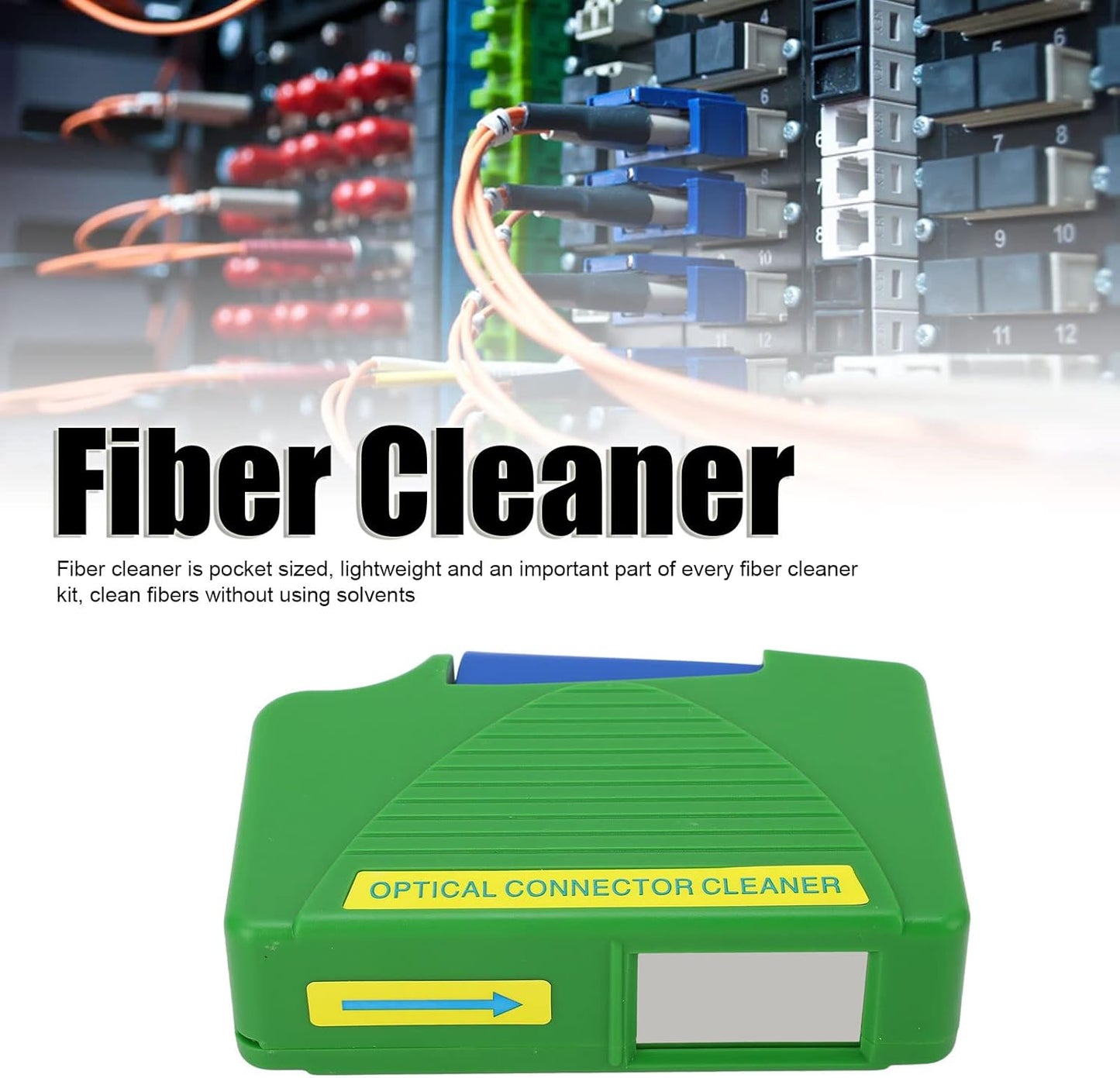 Caja de limpieza de fibra óptica, limpiador de conector de fibra óptica para cara final SC, FC, ST, LC