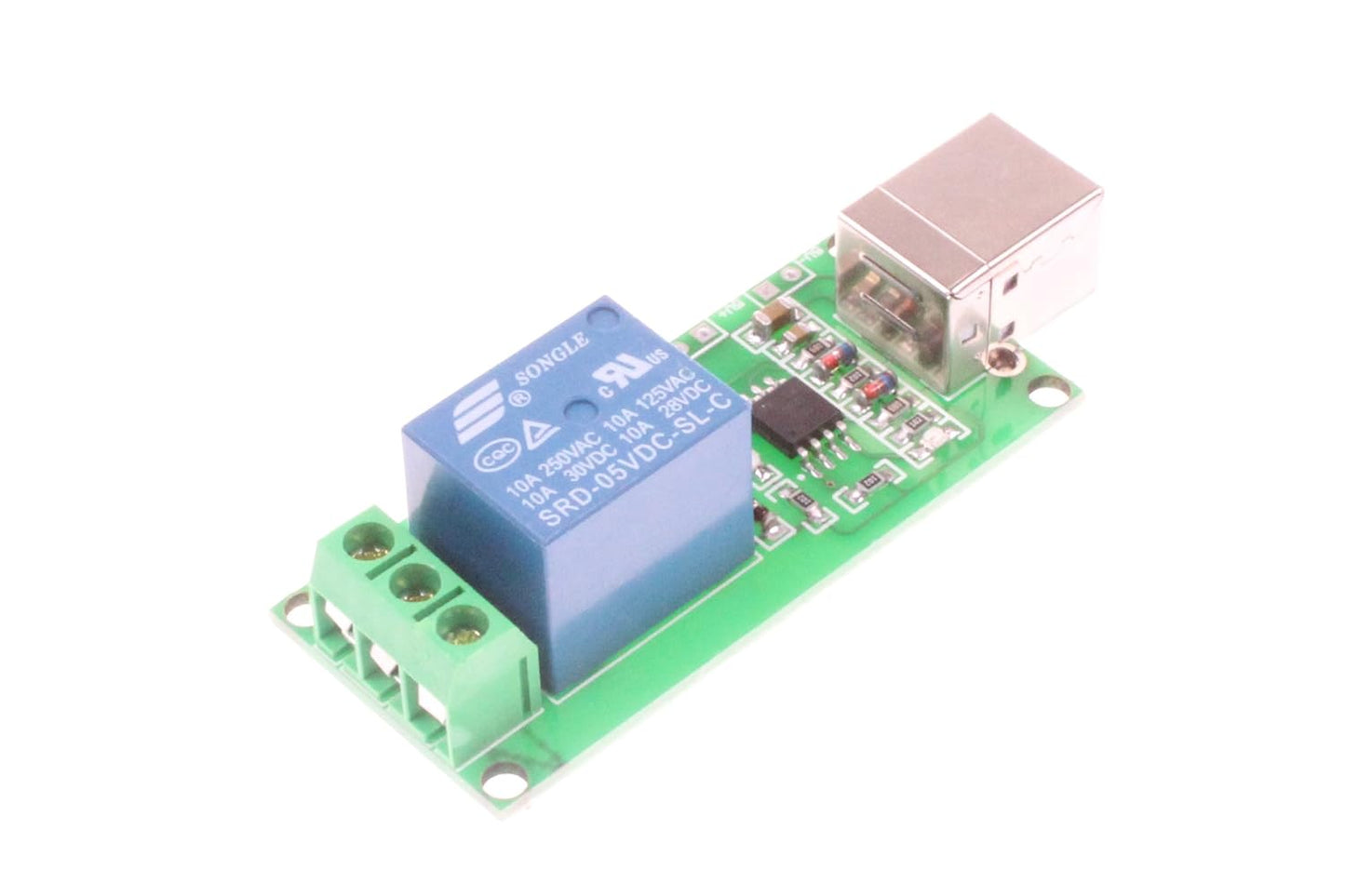 Modulo relay de 5V de 1/2 via con interruptor de control USB