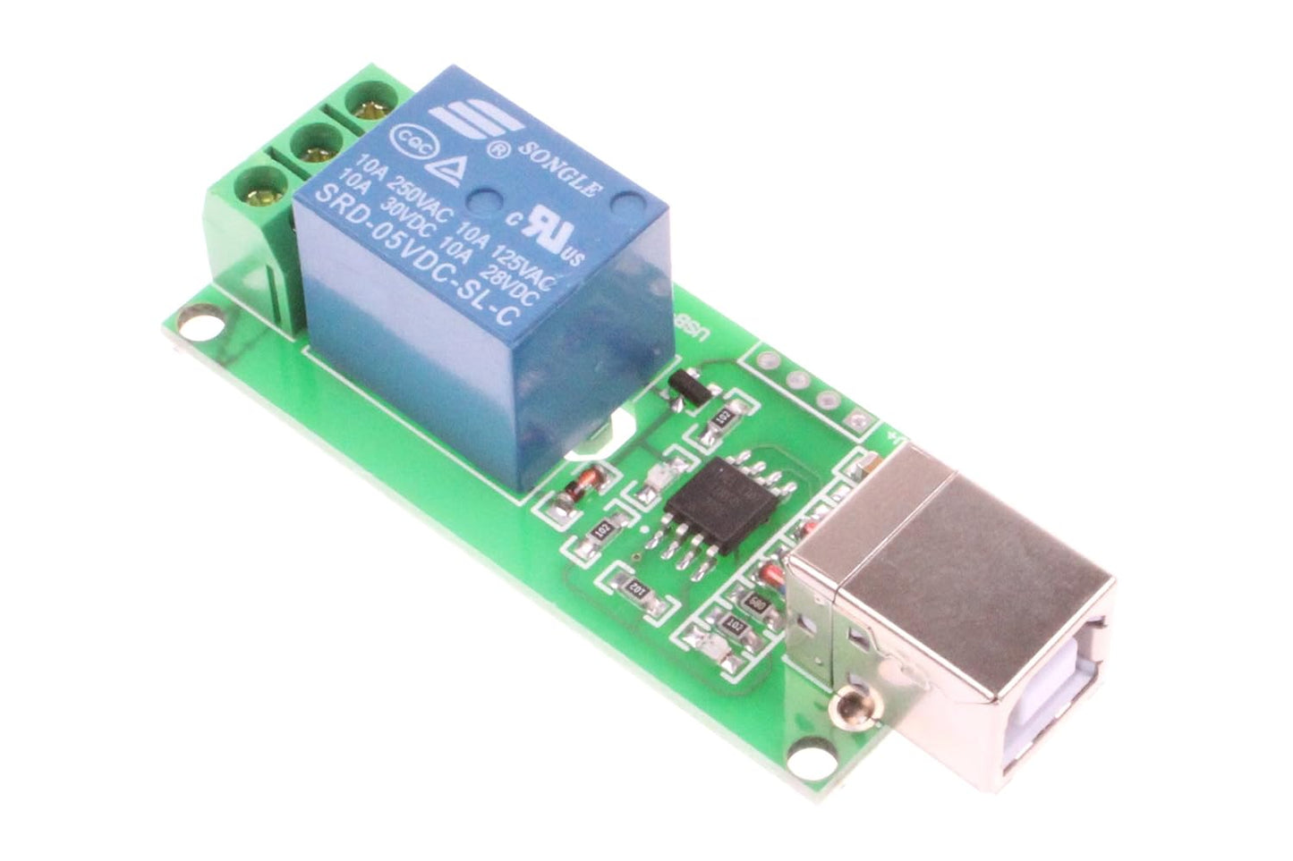 Modulo relay de 5V de 1/2 via con interruptor de control USB