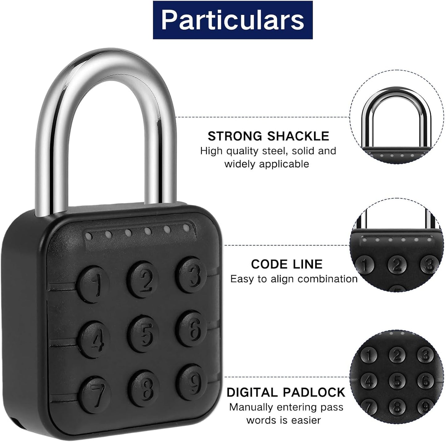 Candado inteligente con acceso password App tuya