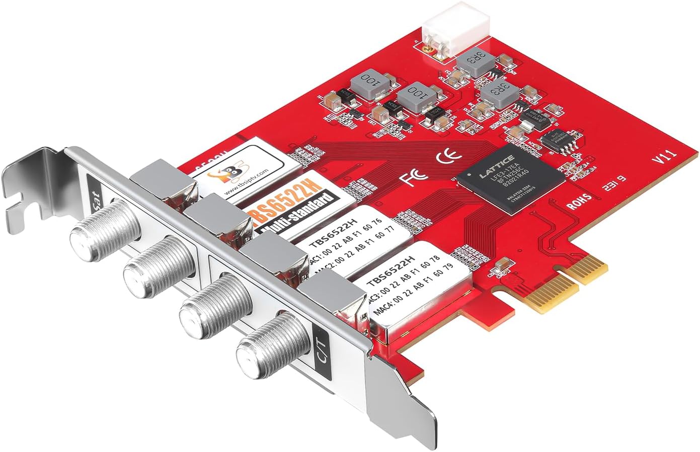 TBS6522H Quad Tuner DVB-S2X Card