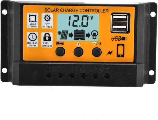 Controladora solar de carga 30Amp y controladora de panel solar con regulador de bateria