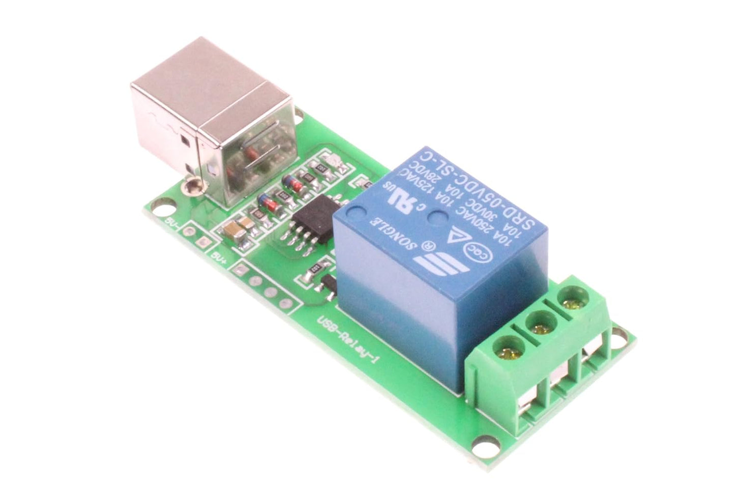 Modulo relay de 5V de 1/2 via con interruptor de control USB