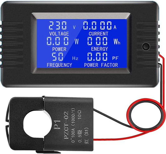 Multimetro digital CA 80-260 V 100 A amperaje de voltaje medidor de energia voltimetro de amperaje de CA