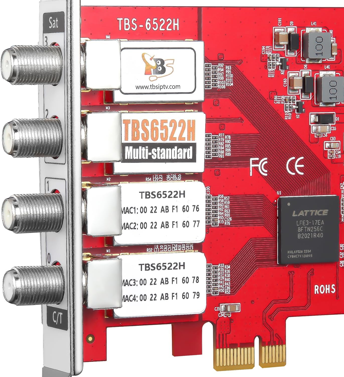 TBS6522H Quad Tuner DVB-S2X Card