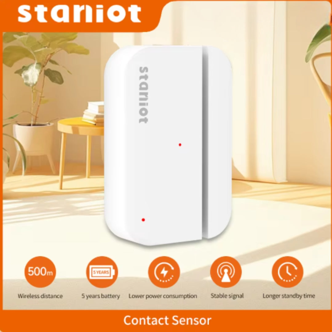 Sensor de contacto, detectores abiertos/cerrados de puertas y ventanas, Sensor magnético inalámbrico para hogar inteligente de 433Mhz