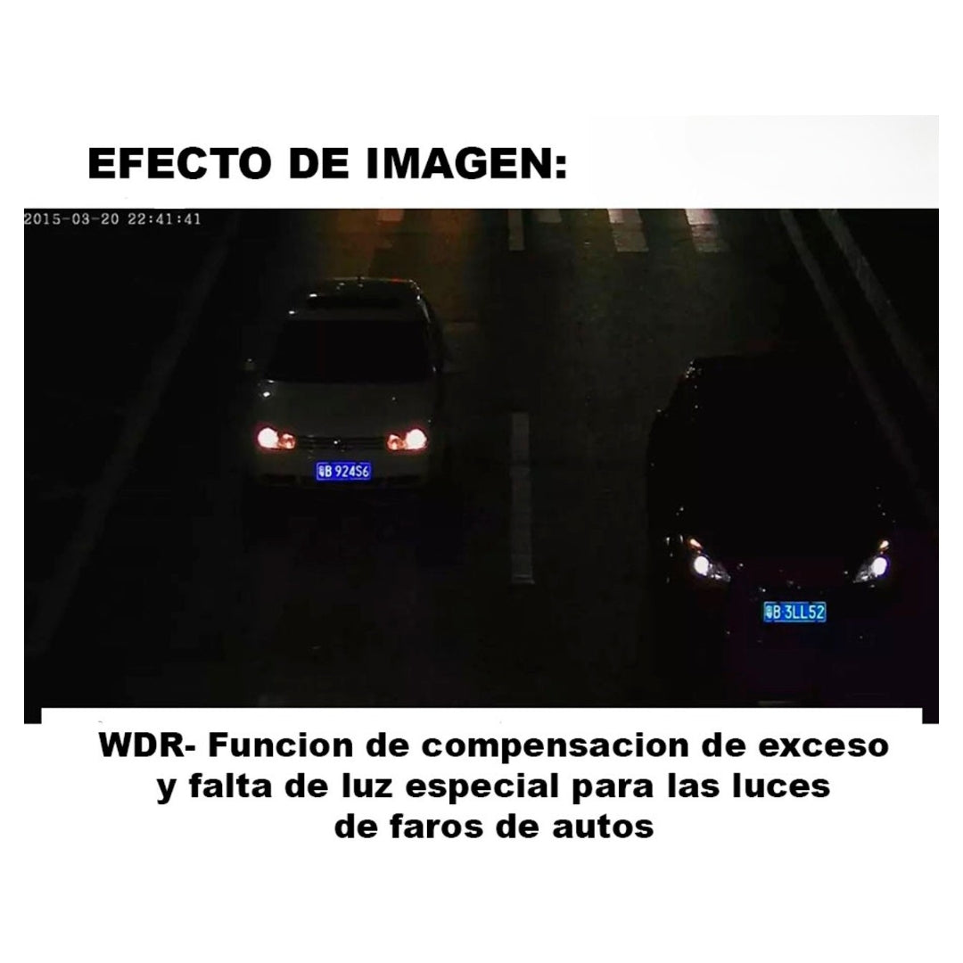 Cámara LPR visualización de placas o matriculas automotrices 2 megapixeles-20 metros