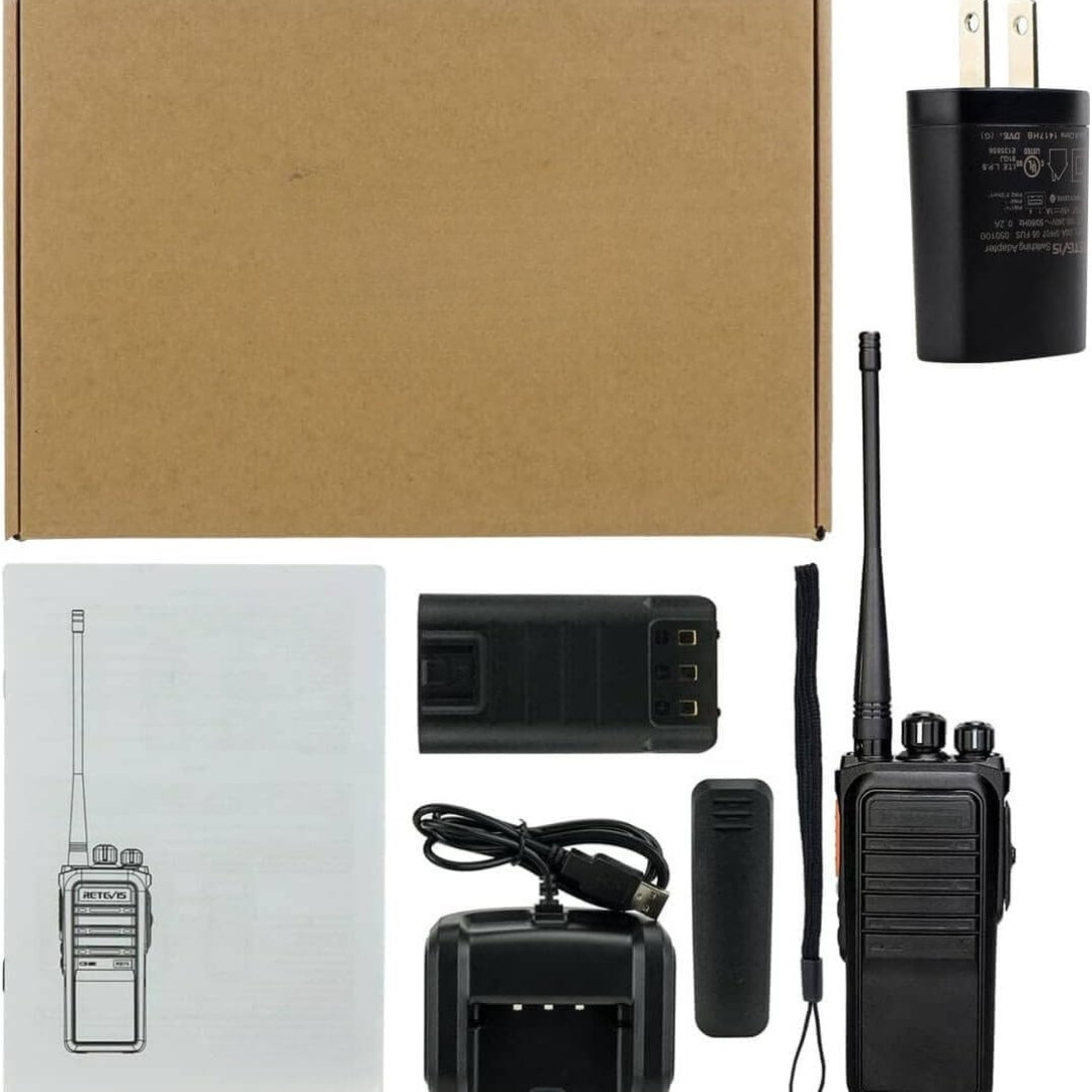 Walkie-Talkies de largo alcance, radios bidireccionales recargables, radio resistente de 2 vías con auricular, senderismo, camping, viaje por carretera, ciclismo