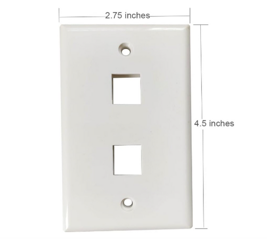 Tapadera 2x4 de 2 puertos para caja modular