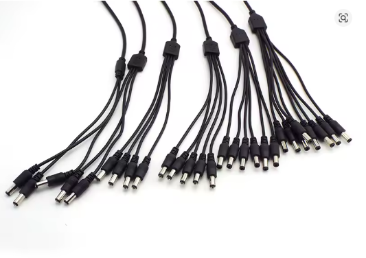 Conector de CC macho de 1 hembra a 2, 3, 4, 5, 6 y 8 vías, divisor de fuente de alimentación, adaptador de enchufe