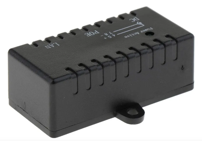 Divisor POE de red LAN, adaptador de inyector de alimentación a través de Ethernet, negro, construcción de alta velocidad