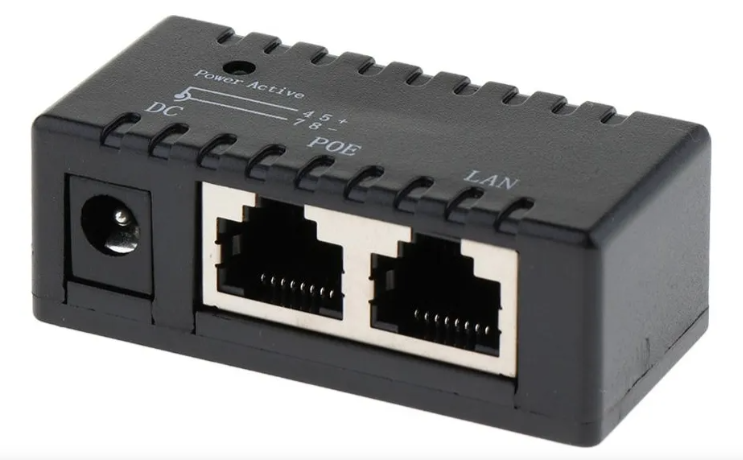 Divisor POE de red LAN, adaptador de inyector de alimentación a través de Ethernet, negro, construcción de alta velocidad