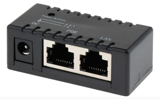 Divisor POE de red LAN, adaptador de inyector de alimentación a través de Ethernet, negro, construcción de alta velocidad