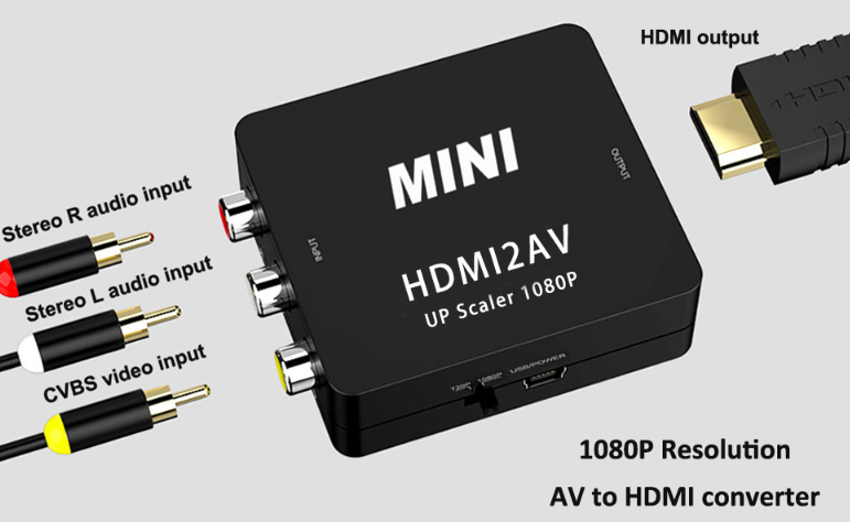 Convertidor de HDMI a RCA con cable USB