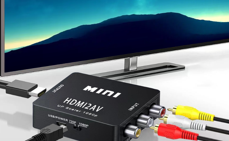 Convertidor de HDMI a RCA con cable USB