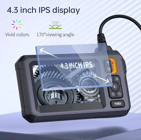Camara Endoscopio Industrial 8mm HD 1080p pantalla IPS de 4.3 pulgadas