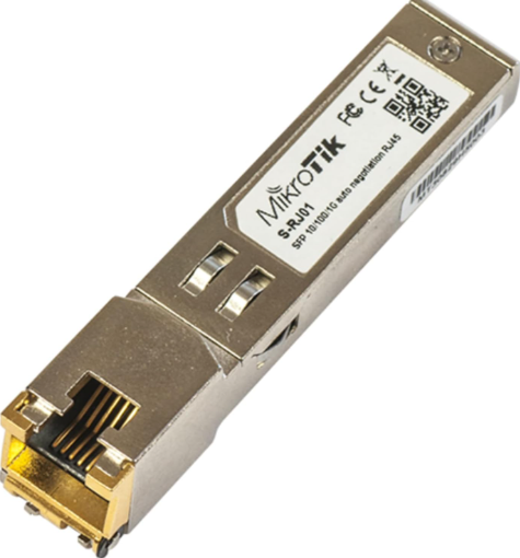 Modulo S-RJ01, RJ45, SFP, 10/100/1000 Modulo de cobre, Marca Mikrotik