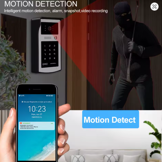 sistema de intercomunicación inalámbrico para el hogar, videoportero con cámara, WiFi, 1080P, HD, Digital, teléfono con teclado de código RFID