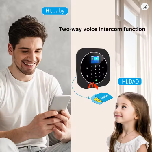 Sistema de alarma Tuya WIFI W9B para seguridad del hogar, 433 MHz, GSM, inalámbrico, control por aplicación Tuya Smart House.