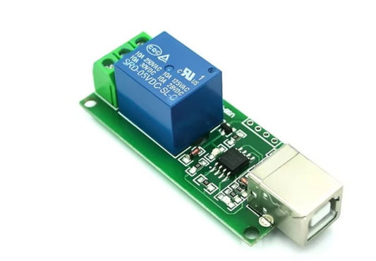 Modulo relay de 5V de 1/2 via con interruptor de control USB
