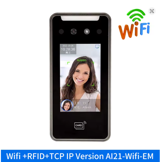 Biometrico Tactil Led 2MP con Reconocimiento Facial Wifi/QR