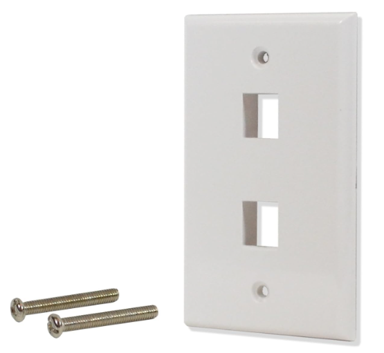 Tapadera 2x4 de 2 puertos para caja modular