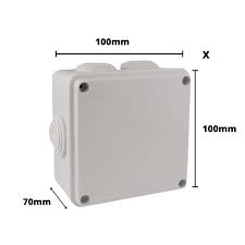 Caja PVC de registro electrica plastica "100x100x70"mm